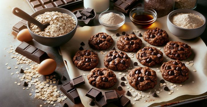 recette cookies réparateurs au chocolat noir et avoine protéinée